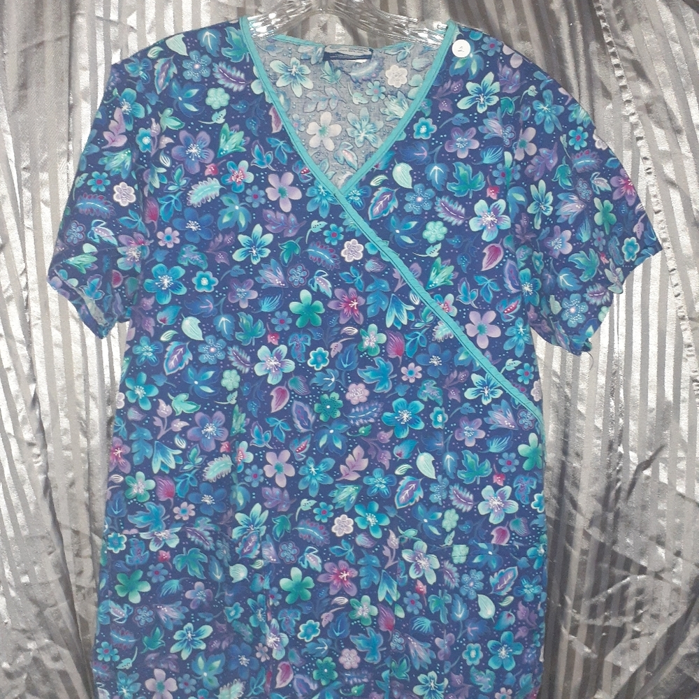 CottonCandy Blue print scrub